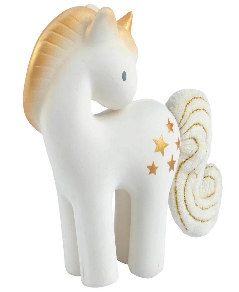 Tikiri Shining Stars Unicorn Rubber Rattle with Crinkle Wings