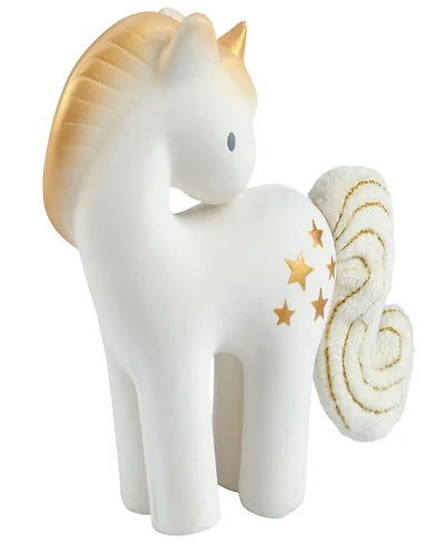 Tikiri Shining Stars Unicorn Rubber Rattle with Crinkle Wings