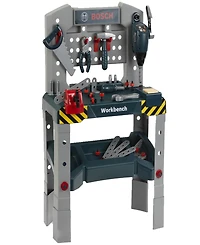 Bosch Adjustable Height Pretend Play Workbench Tool Play Set, 48 Piece