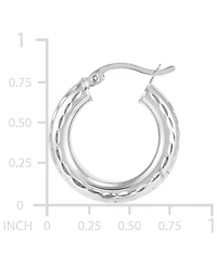 Giani Bernini Textured Tube Small Hoop Earrings, 20mm, Created for Macy's