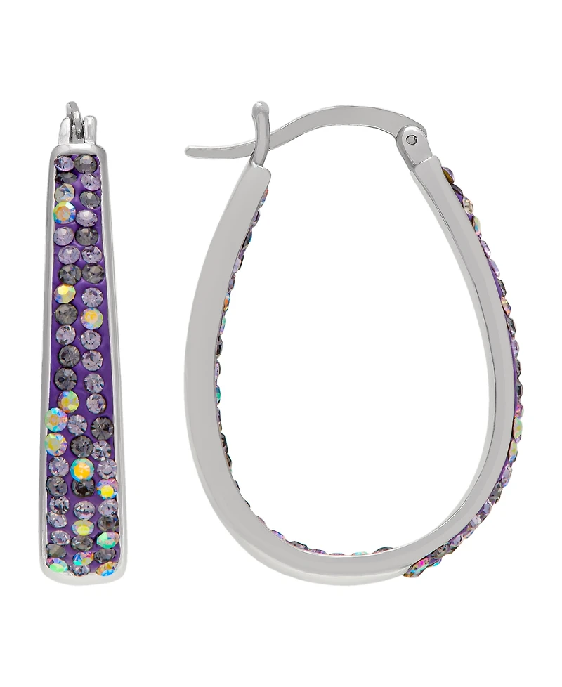 Macy's Women's Color Crystal Hoop Earrings