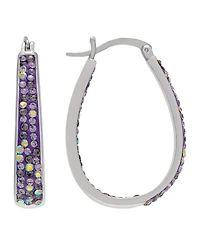 Macy's Women's Color Crystal Hoop Earrings
