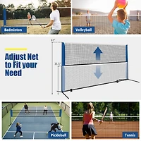 Costway 10FT Adjustable Badminton Net Set W/2 Shuttlecocks Portable Carry Bag