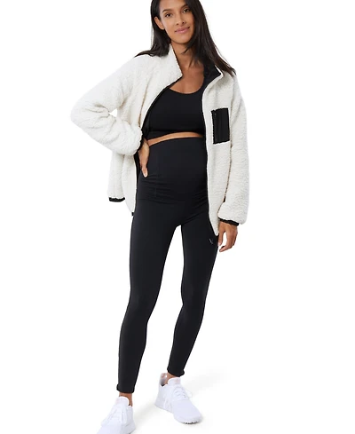Women's Maternity Cozy Reversible Sherpa Jacket