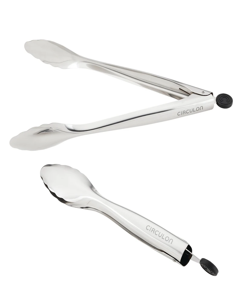 Circulon Tools Stainless Steel Kitchen Tongs, Set of 2