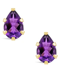 Macy's Gemstone Stud Earrings 10k Yellow Gold
