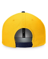 Men's Fanatics Gold, Navy Nashville Predators Iconic Color Blocked Snapback Hat