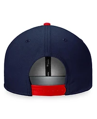 Men's Fanatics Navy, Red Columbus Blue Jackets Iconic Color Blocked Snapback Hat