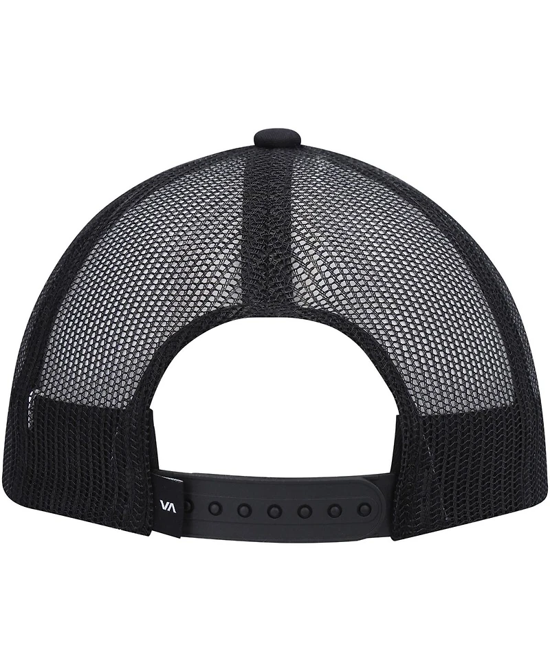 Men's Rvca Black Shutter Trucker Snapback Hat