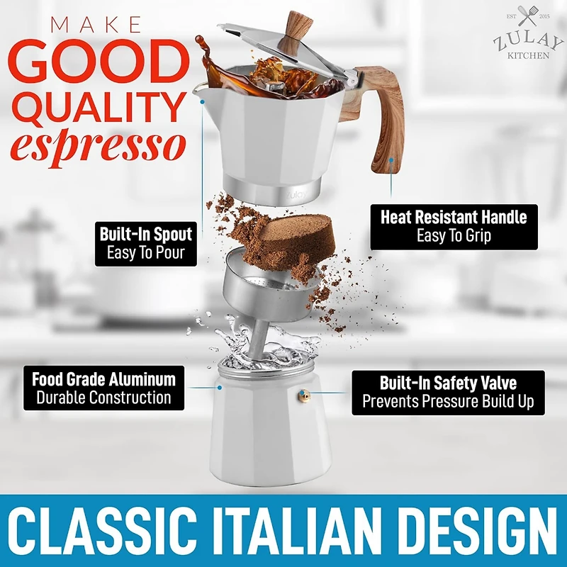 Classic Stovetop Italian Style Espresso Maker