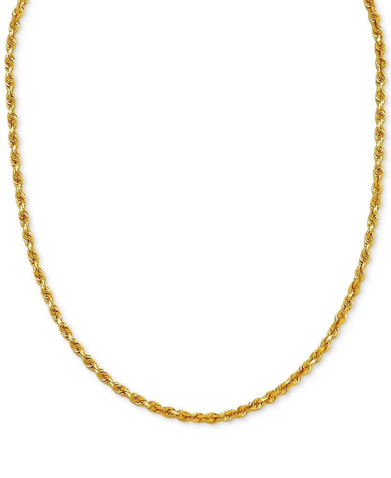 Rope Chain 20" Necklace 3.5mm in 14k Gold