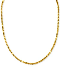 Rope Chain 20" Necklace 3.5mm in 14k Gold