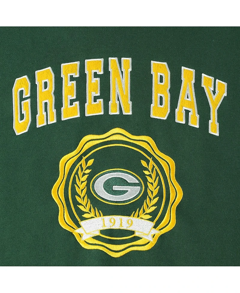 Women's Tommy Hilfiger Green Bay Packers Becca Drop Shoulder Pullover Hoodie