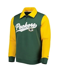 Men's Tommy Hilfiger Green, Gold Green Bay Packers Aiden Quarter-Zip Top