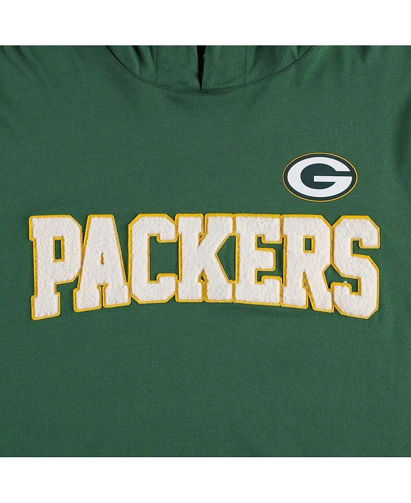 Men's Tommy Hilfiger Green, White Green Bay Packers Alex Long Sleeve Hoodie T-shirt