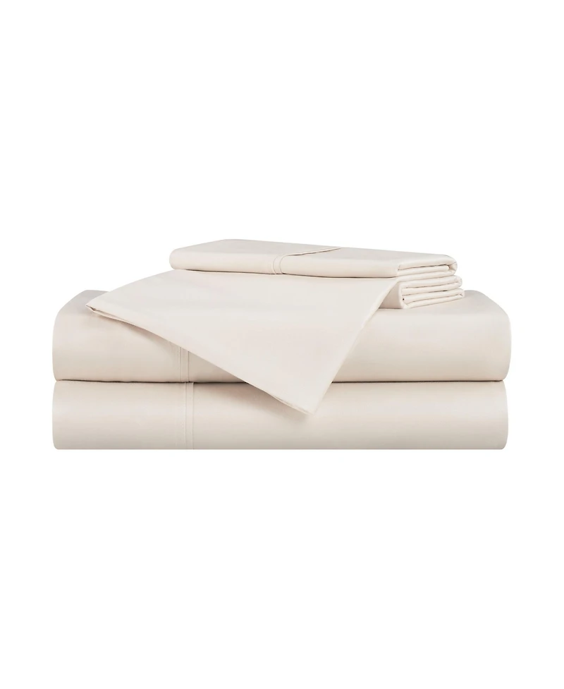 Rayon from Bamboo King Sheet Set, Ultra Silky Luxury Sheets, 1 Flat Sheet, 1 Fitted Sheet, 2 Pillowcases, Temperature Regulating, Breathable, Sustaina