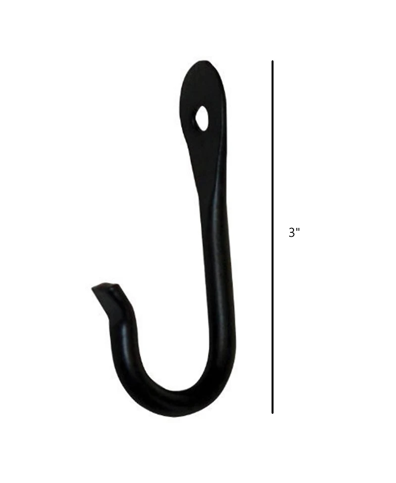 The Hookery Hookery 3” J Hook Hanger with Flared End for Bird Feeders, Holds 25 lb