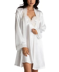Linea Donatella Sonya Embellished Satin Bridal Wrap Robe