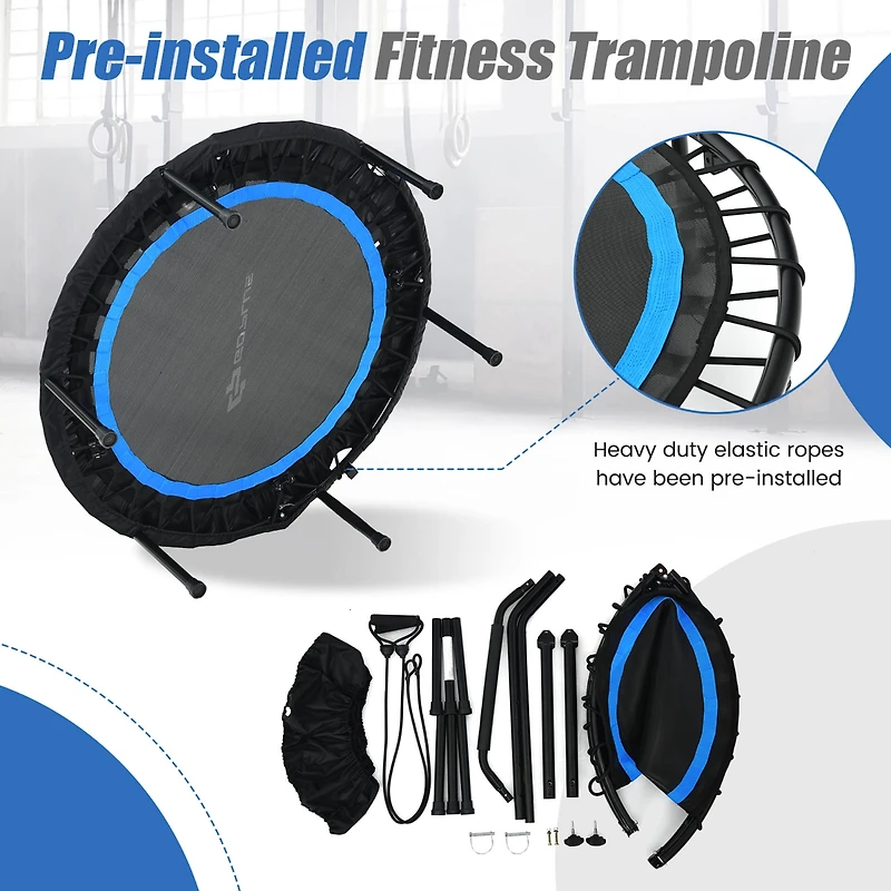 40'' Foldable Trampoline Fitness Rebounder Resistance Bands
