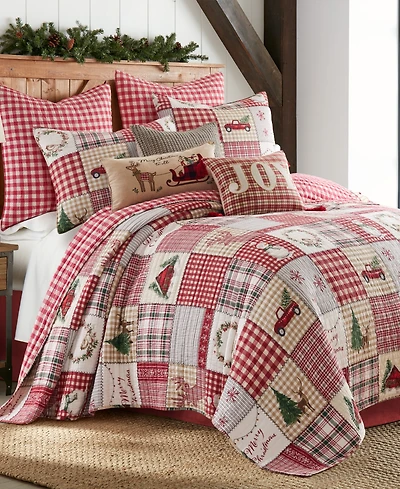 Levtex Home for Christmas Festive Plaid 3-Pc. Quilt Set