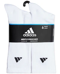 adidas Men's Cushioned Athletic 6-Pack Crew Socks