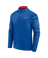 Men's Fanatics Royal, Red Buffalo Bills Ringer Quarter-Zip Jacket