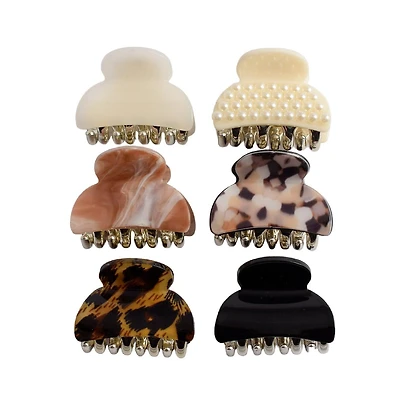 Women's Claw Clip Set of 6 - Fall Retro