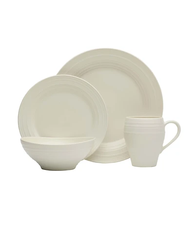 Mikasa Swirl 16 Piece Dinnerware Set, Service for 4