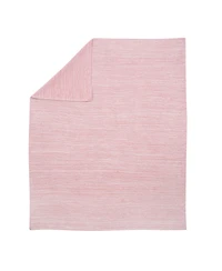 Lambs & Ivy Signature Pink/White 100% Cotton Marl Textured Knit Baby Blanket