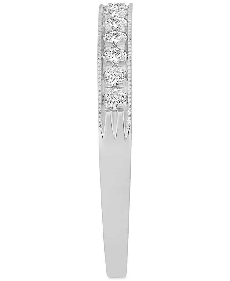 Diamond Milgrain Band (1/4 ct. t.w.) 14k White or Yellow Gold