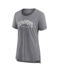 Women's Fanatics Heathered Gray Dunbrooke Drop Back Modern T-shirt