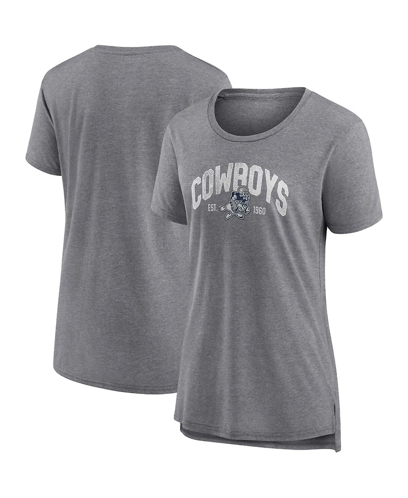 Women's Fanatics Heathered Gray Dunbrooke Drop Back Modern T-shirt