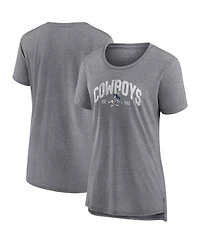 Women's Fanatics Heathered Gray Dunbrooke Drop Back Modern T-shirt