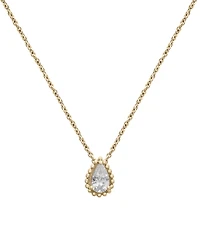 Diamond Pear Solitaire Pendant Necklace (1/4 ct. t.w.) in 14k Gold, 16" + 2" extender