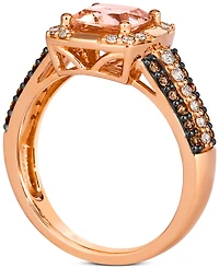 Le Vian Peach Morganite (1-1/4 ct. t.w.) & Diamond (1/2 ct. t.w.) Ring in 14k Rose Gold