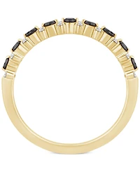 Black Diamond (1/4 ct. t.w.) & White Diamond (1/8 ct. t.w.) Stack Band in 14k Gold