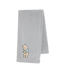 Lambs & Ivy Disney Baby Winnie the Pooh Hugs Gray Soft Fleece Baby Blanket