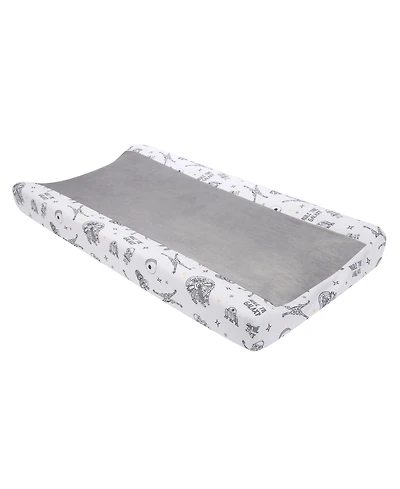 Lambs & Ivy Star Wars Millennium Falcon White/Gray Soft Changing Pad Cover