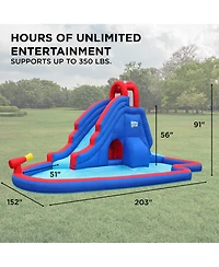 Sunny & Fun Inflatable Water Slide & Blow up Pool