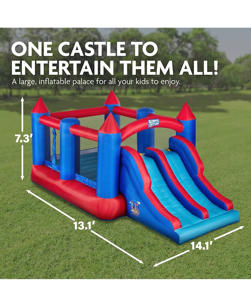 Sunny & Fun Bounce House Bouncy House for Kids Outdoor W/Toddler Slide