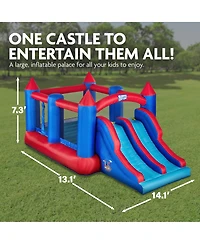 Sunny & Fun Bounce House Bouncy House for Kids Outdoor W/Toddler Slide