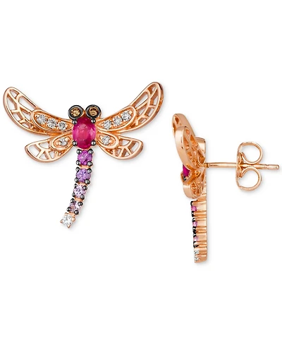 Le Vian Passion Ruby (3/8 ct. t.w.), Strawberry Ombre (1/5 ct. t.w.), Nude Diamonds (1/8 ct. t.w.), White Sapphire (1/20 ct. t.w.) & Chocolate Diamond