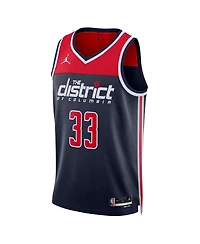 Men's Jordan Kyle Kuzma Navy Washington Wizards Statement Edition Swingman Jersey