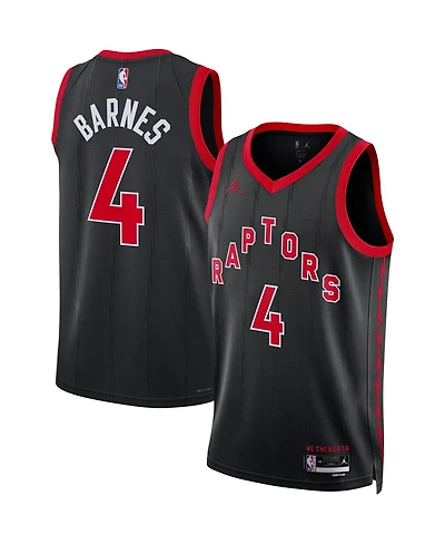Men's Jordan Scottie Barnes Black Toronto Raptors Replica Swingman Jersey - Statement Edition