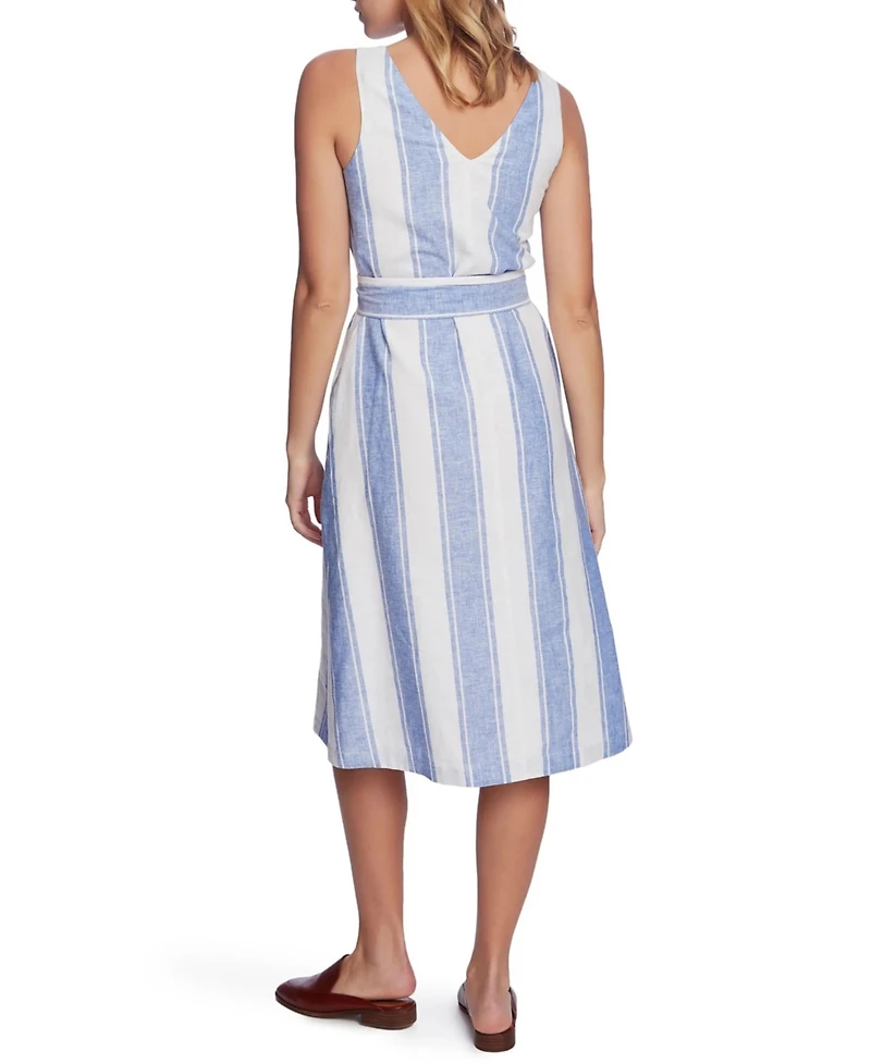 Court & Rowe Women's Sleeveless V-neck Tie Waist Dress