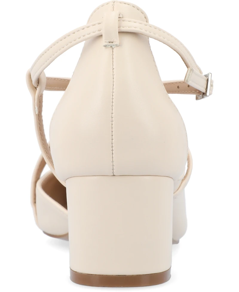 Journee Collection Women's Galvinn Crisscross Pointed Toe Pumps