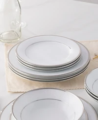Noritake Regina Platinum Set of 4 Dinner Plates, Service For 4