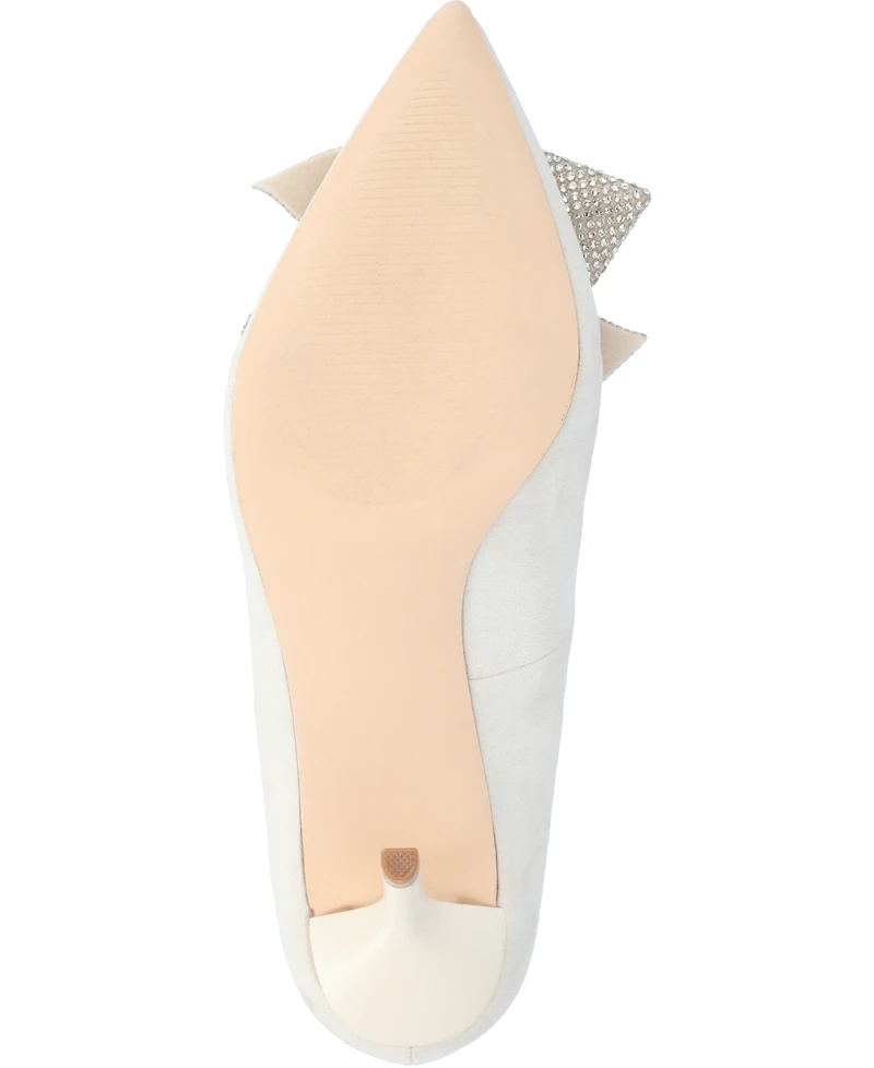 Journee Collection Women's Marcie Rhinestone Bow Pumps