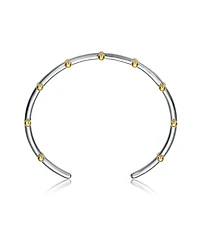 Ra Rhodium and 14K Gold Plated Cuff Bracelet