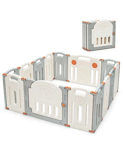 Costway Baby 14 Panel Foldable Playpen Activity Center